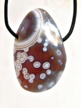 Augen-Achat, Botswana, gebohrt